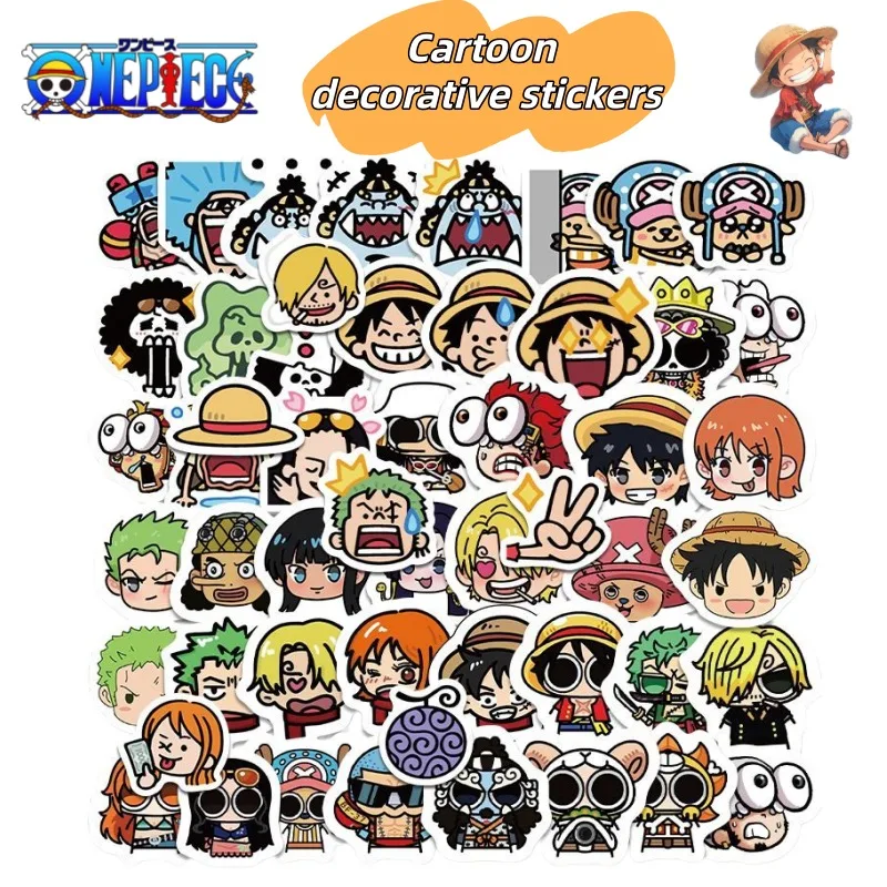 Neue 70-teilige One Piece Luffy Kreative Persönliche Geschenk-Siegelaufkleber Dekoration Cartoon Niedliche Handy-DIY-Aufkleber für Tagebücher