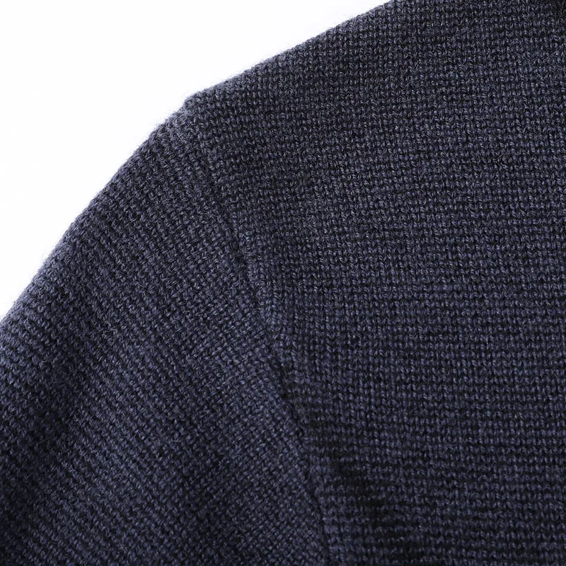 Men's Warm Sweater Long Sleeve Mock Neck Sweater Autumn and Winter Sweaters Male Design Irregular Patterns Pullovers