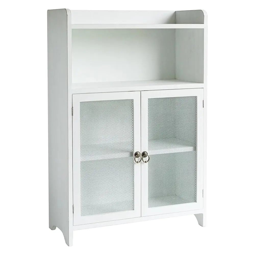 

- Storage Cabinet, 30"" Organizer Cabinet, Solid Wood Bathroom Cabinet With 2 Door, Already Assembled, 20 X 8.5 X 30 H