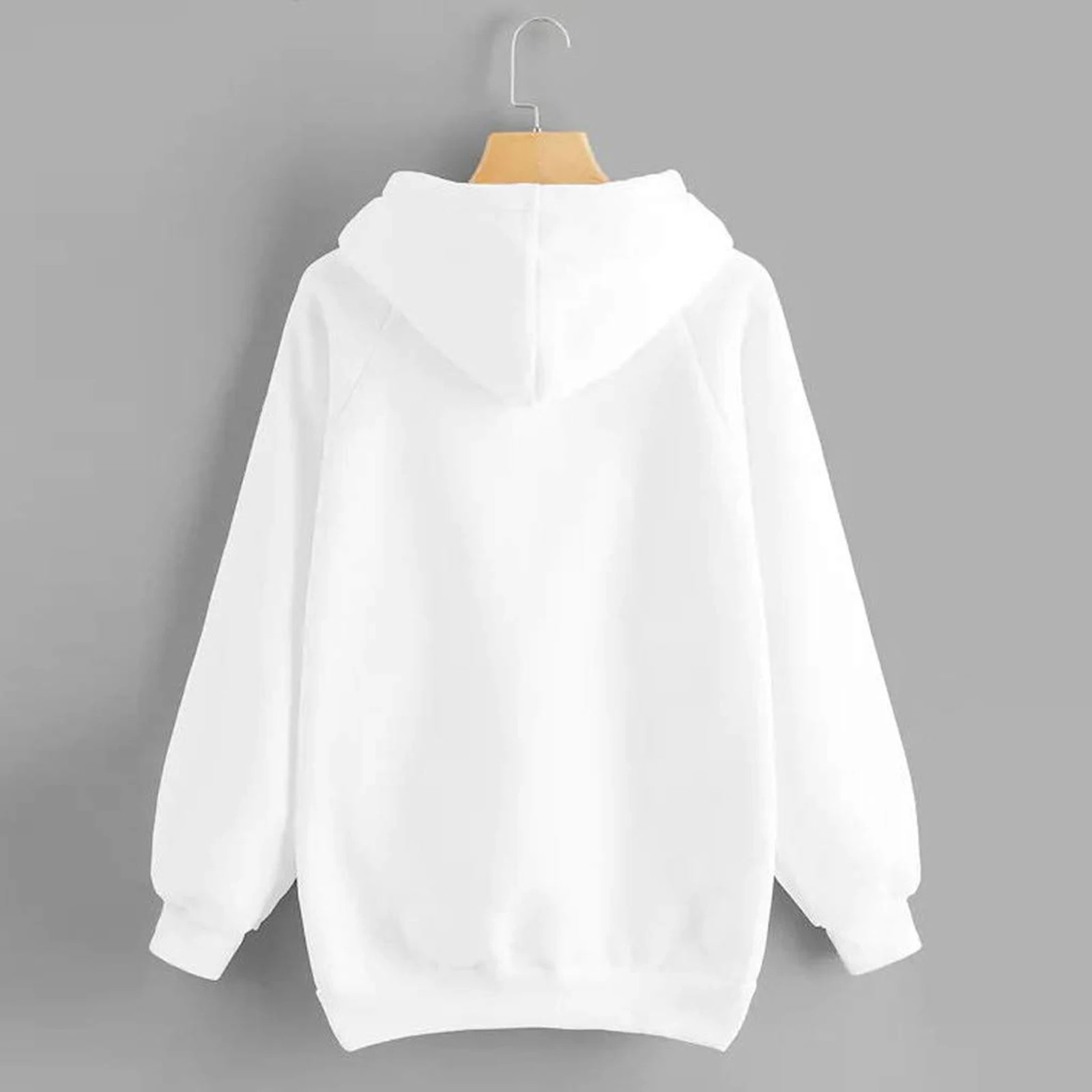 女性のファッションカジュアル無地フード付きルーズフリース裏地厚手長袖スウェットシャツ Sudaderas De Mujer 女性服