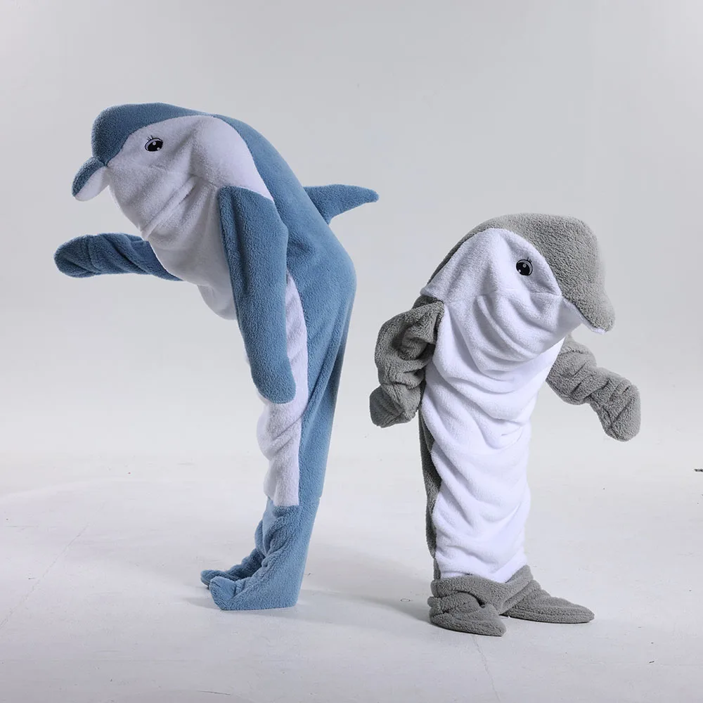 Family Matching Halloween Costume Matching Family Christmas Pajamas Sleepwear Shark Animal Footed Pajamas Family Look Clothes