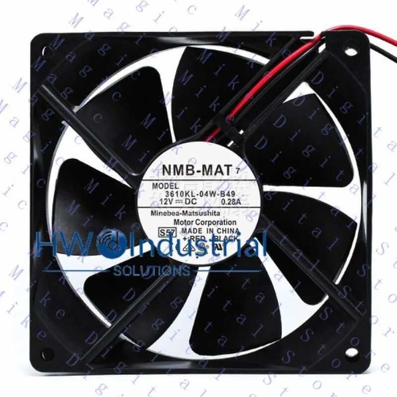 

H 1 шт. для NMB-MAT 3610KL-04W-B49 12 В 0,28 А Размер вентилятора радиатора 90*25 мм 9 см