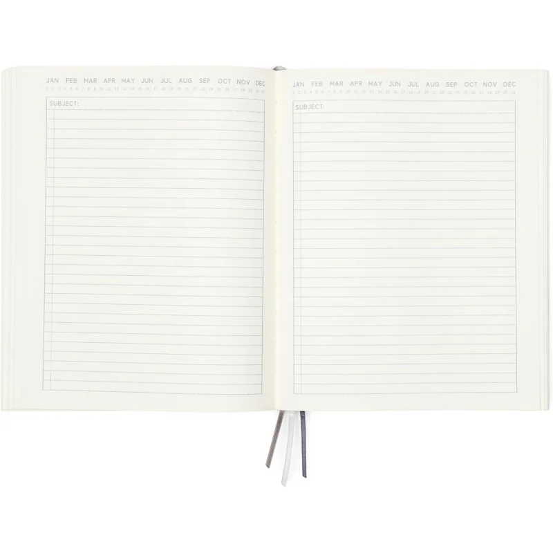 Issue Lavender and Periwinkle Planner Notebook No.3 Journal with Lined Pages, Elastic Closure, Pen Holder, and 3 Ribb