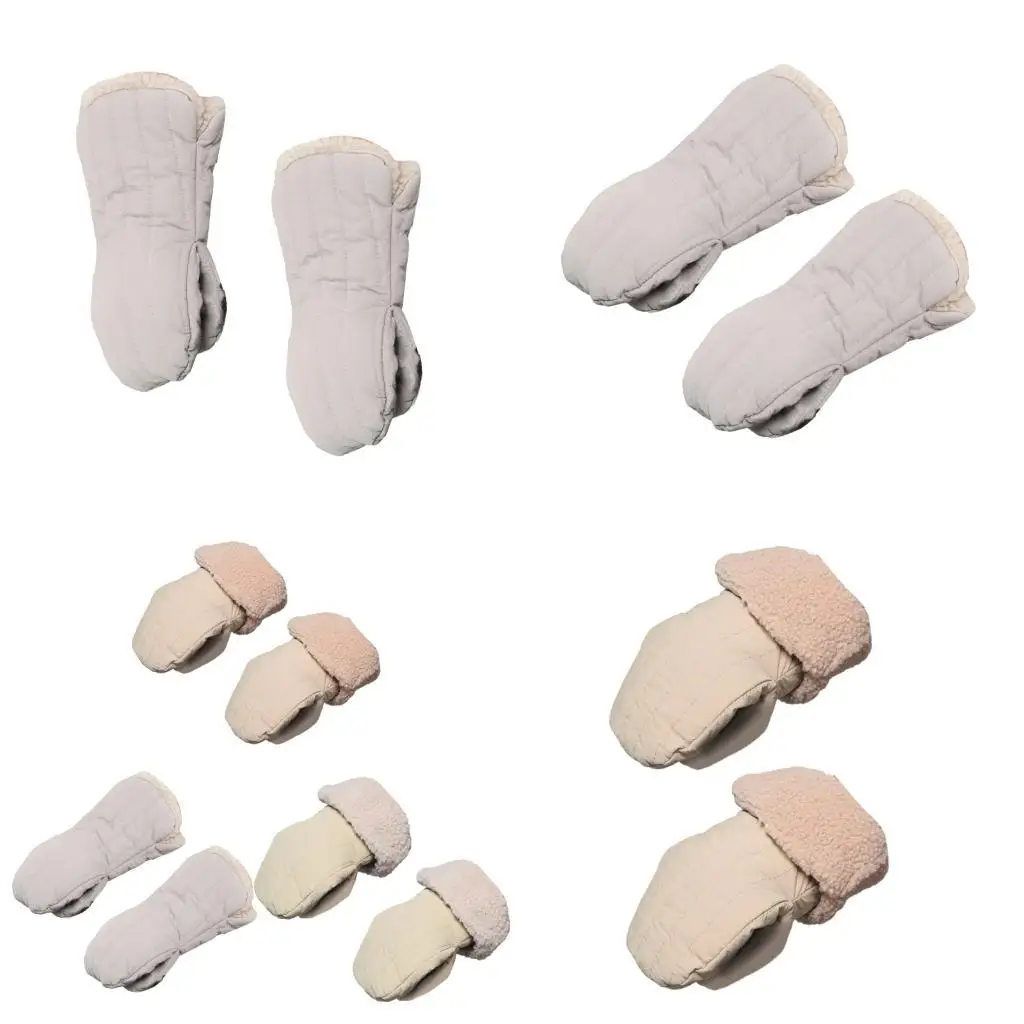 

U13F Large Baby Carriage Handlebar Mittens Waterproof Thick Hand Protectors For Pushchairs Wheelchairs Bikes