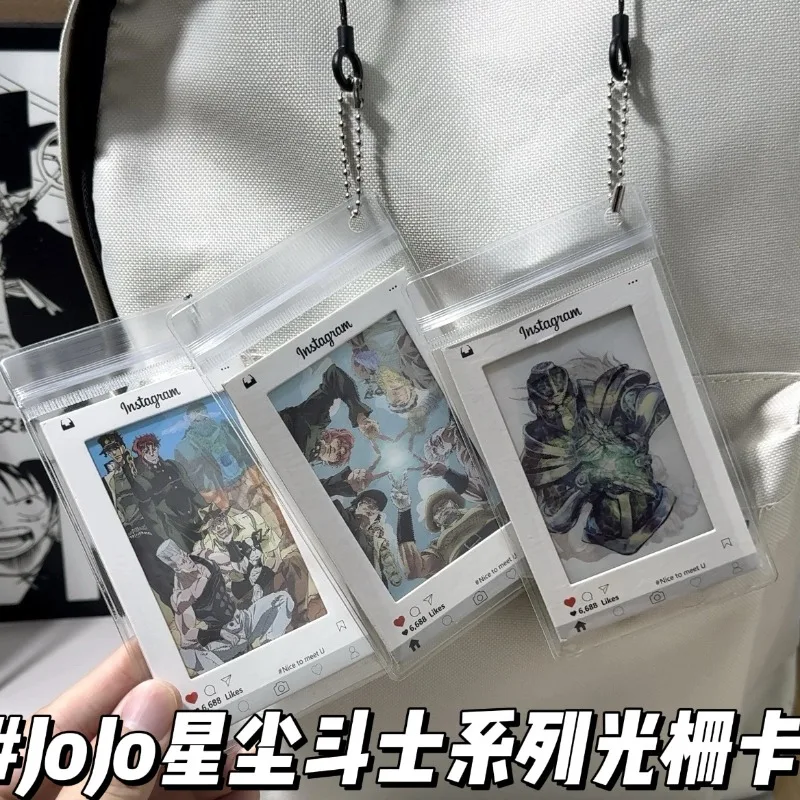 

New JoJo's Bizarre Adventure Figure Grating Card Guido Mista Giovanna Bookmark Pendant for Backpack Creative Anime Collection