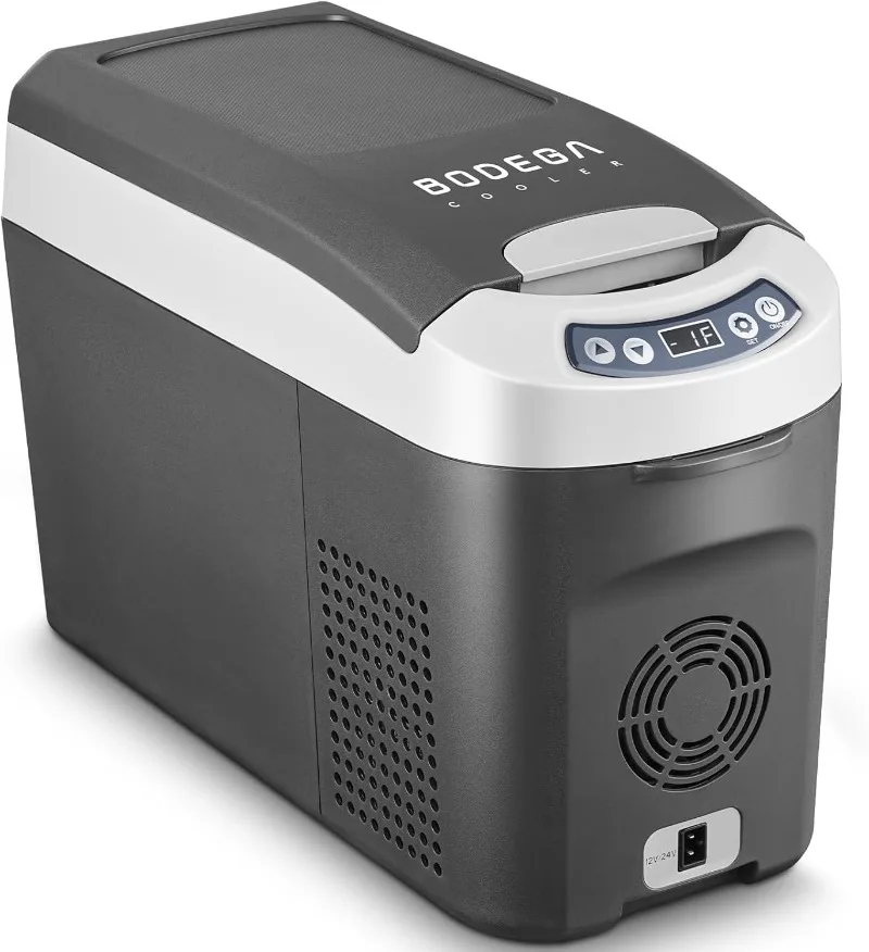 ثلاجة سيارة 12 فولت، ثلاجة سيارة صغيرة سعة 16 لتر، فريزر محمول (4 ℉ ~68 ℉ ) مبرد السيارة مع تيار مستمر 12/24 فولت للأماكن الخارجية، #1