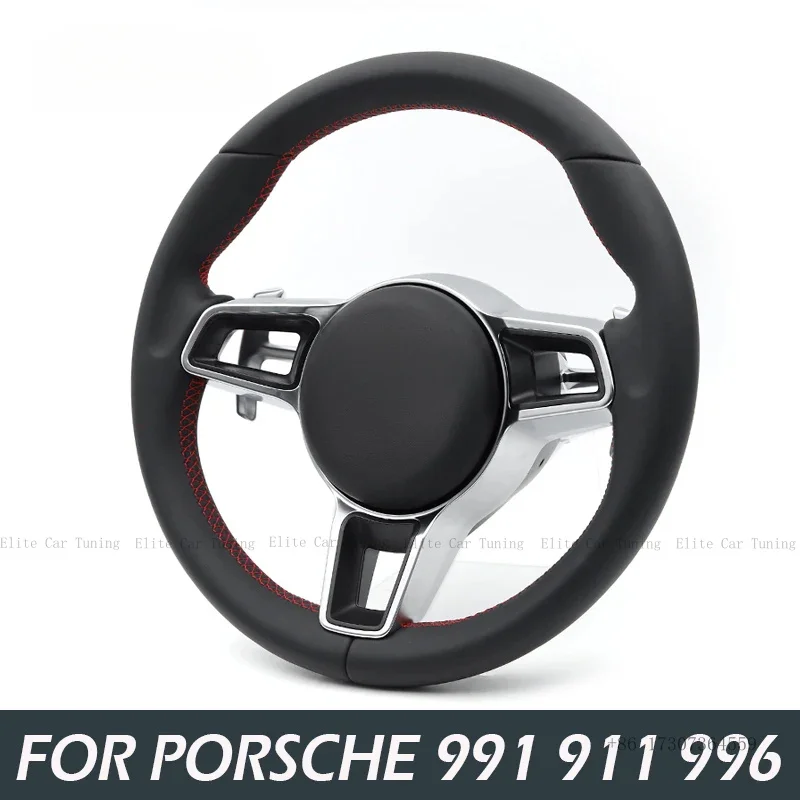 

Car Upgrade Nappa Leather Steering Wheel Fit for Porsche Cayenne Boxster 911 955 957 970.2 981 987 987.2 991 996 997 718 GT3 GTS