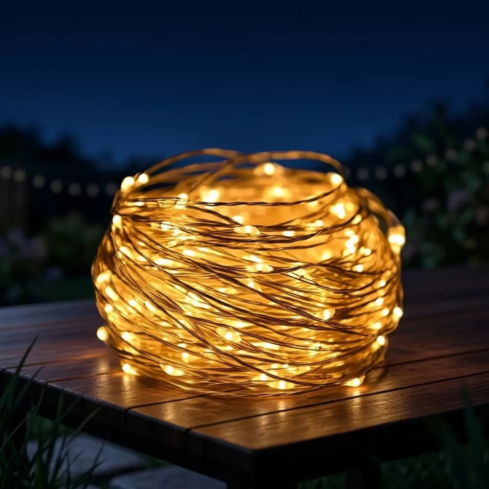 USB Powered Small LED Fairy String Lights Copper Wire Warm White for Christmas Weddings Parties Festive Balcony Home Table Decor