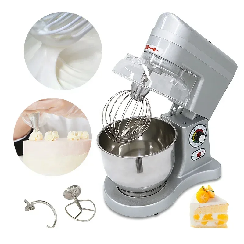 The Newest Dough Kneading Machine Bakery Equipment Home Used Full-body Stainless Steel Body 5L Stand Food Mixers