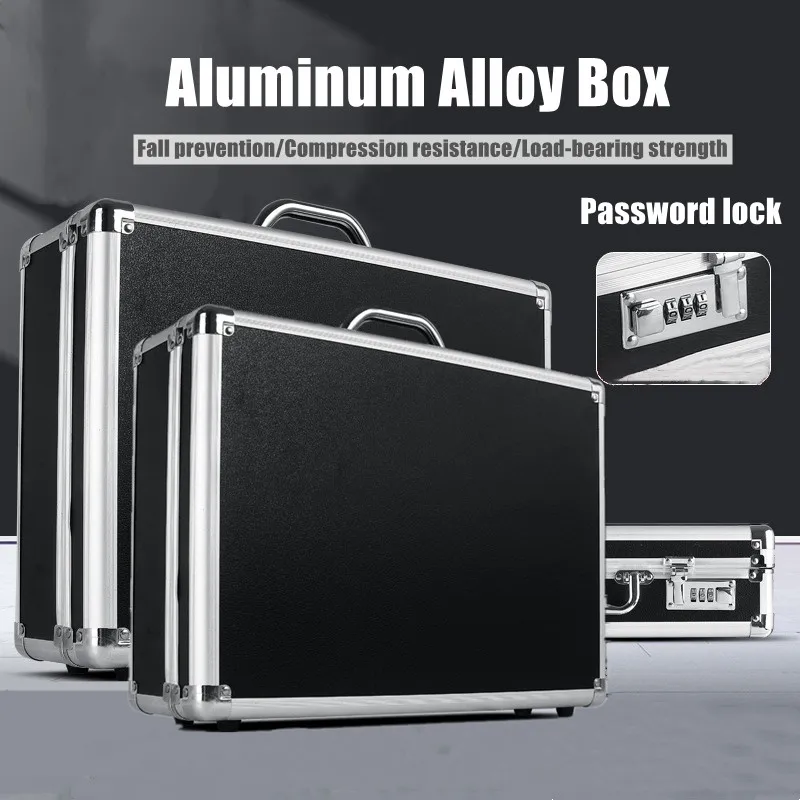 Imagem -02 - Caixa de Ferramentas de Alumínio com Senha Caixa de Ferramentas Maleta de Metal Case de Equipamento de Instrumento de Segurança Mala Portátil Caixa de Armazenamento de Alumínio