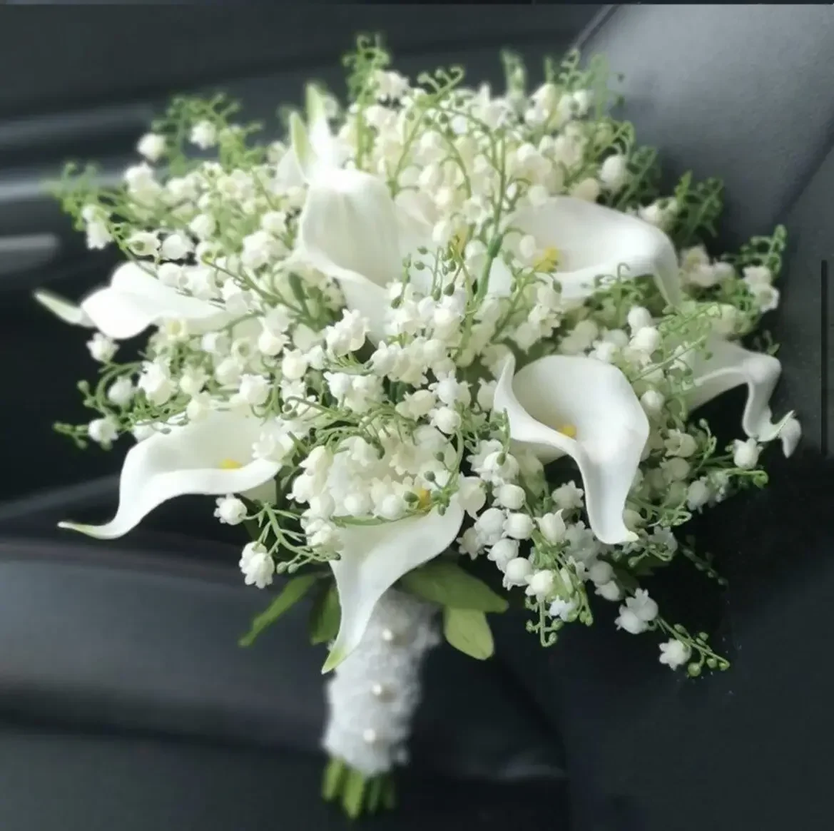 Ramo de novia para boda, rosa blanca, ramo de boda hecho a mano, flor Artificial, rosa buque casamento