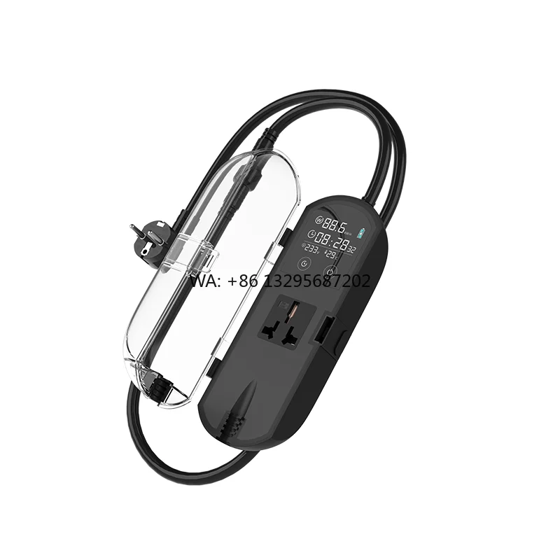 

EV No Ground Adapter Portable Extension Cable with J1772/Type2 Plugs for UK Brazil India Europe-New SUPER GENIE F01