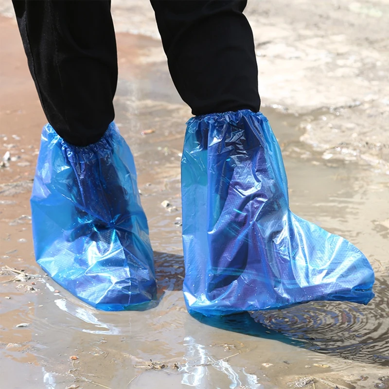 Nieuwe premium wegwerplaarsovertrekken Plastic waterdichte schoenenhoes voor heren Dames