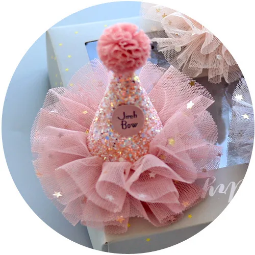 مشبك شعر كوري للفتيات الصغيرات على شكل نجمة لامعة من التول مصنوع يدويًا لعيد الميلاد الأول وإكسسوار لامع لالتقاط الصور