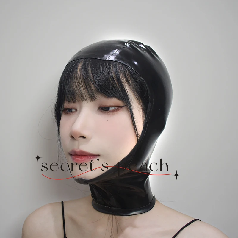 Latex Cosplay Hood Unisex Hood Rubber Fetish 0.4MM Customizable size and color