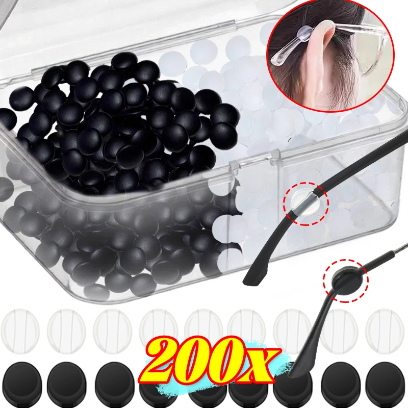 

10-200x Invisible Round Ear Hook Eyeglasses Silicone Mini Glasses Anti Slip Grip Temple Tip Holder Spectacle Eyewear Accessories