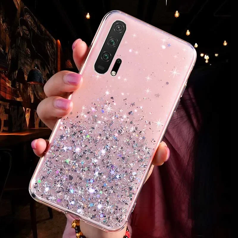 Glitter Luxury Soft Phone Case For Huawei P20 P30 P40 P50 Lite Pro For Huawei Honor10 20 30 50 V10 Lite Pro TPU Back Cover Case