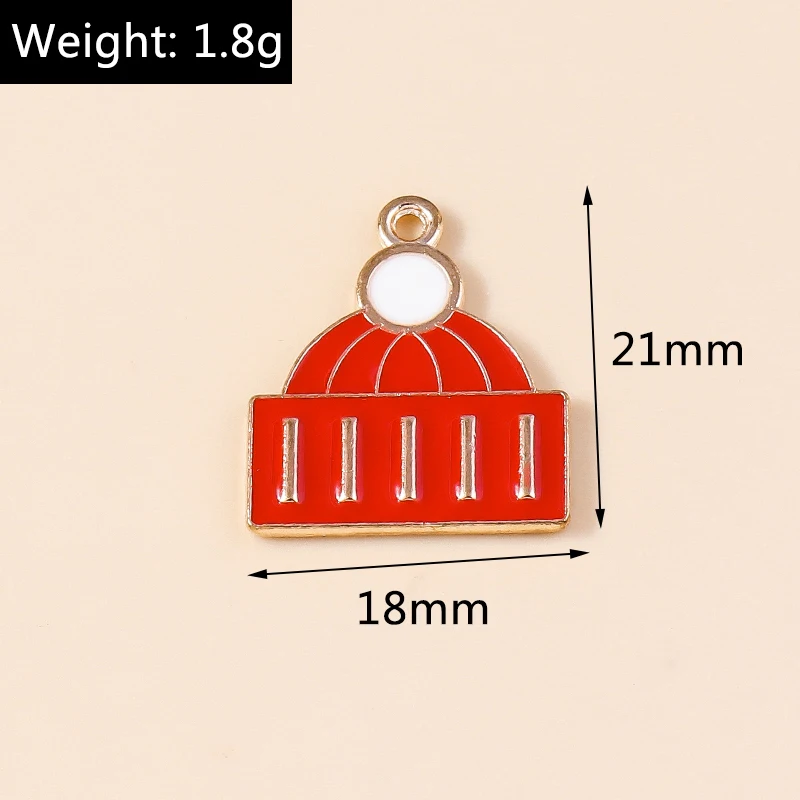 10 stücke Emaille Weihnachten Charme Lebkuchen mann Schneeflocke Schneemann Santa Anhänger für DIY Halskette Ohrring Schmuck Herstellung Zubehör – Detail 17