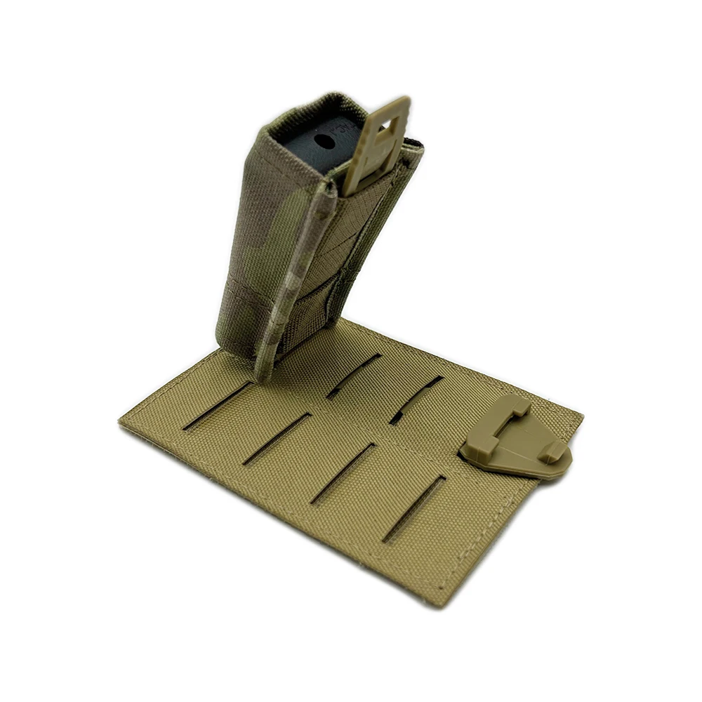 Taktisches 2-Reihiges Klettverschluss-Panel mit Molle-Adapter-Einsatz für Modulare Aufbewahrung EDC-Taschen Rucksack Jagdzubehör – Detail 3