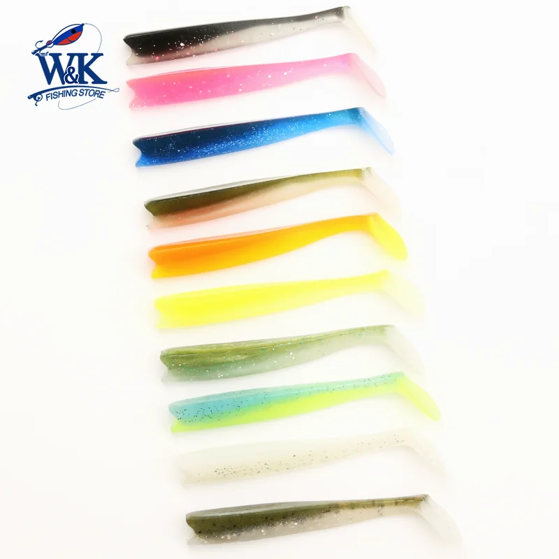 8cm Soft Lure Eel Shad for Seabass Inshore Fishing Lures 5pcs/pk PVC Soft Bait Cod Fishing Colorful Jig Lure
