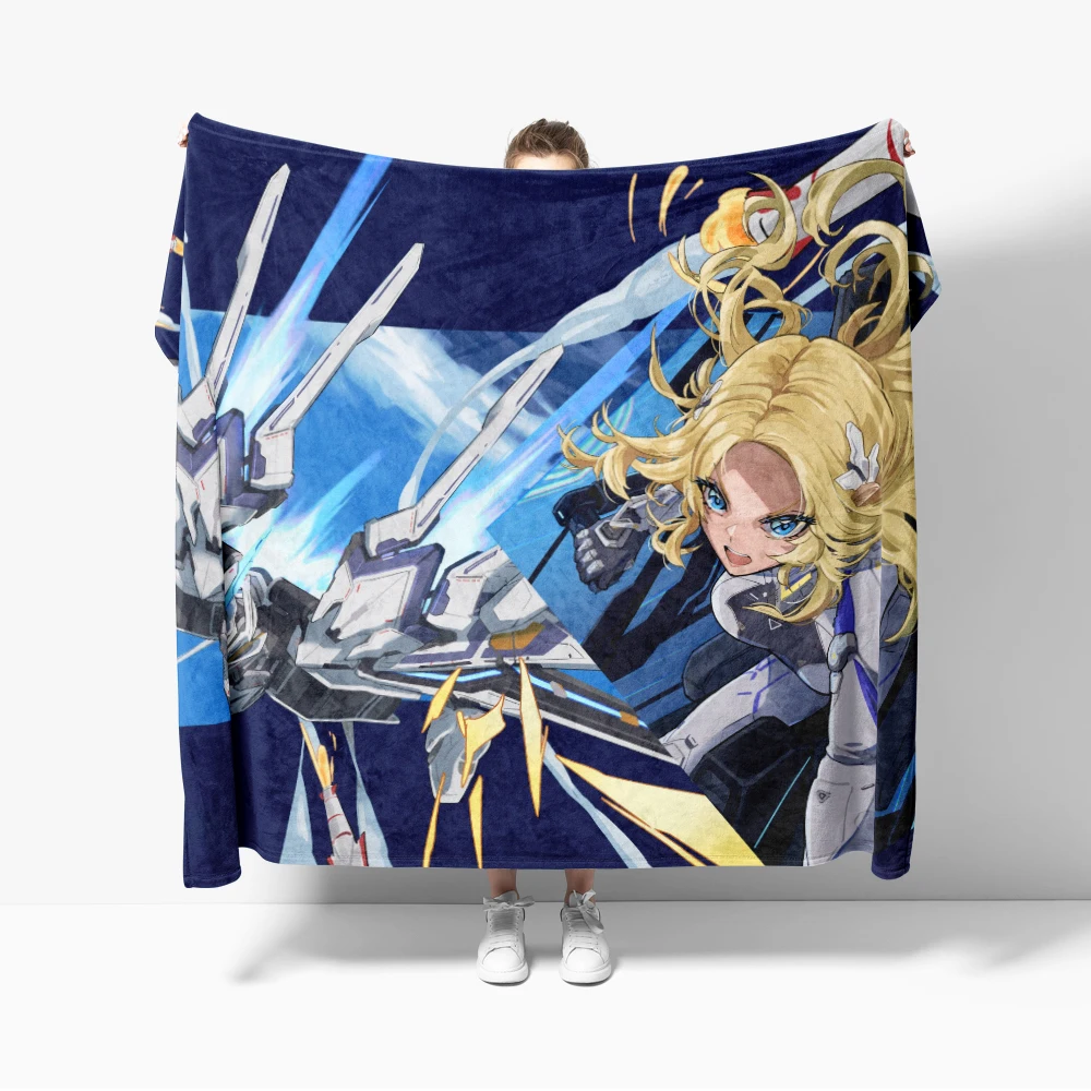 Flannel Blanket Game Mecha Breaks mecha shooter Decor Blanket Cozy Soft Lightweight Warm 30x40inch 40x50inch for Couch Sofa Bed