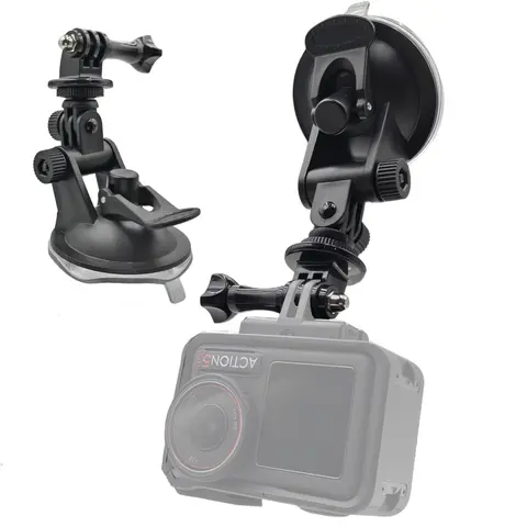 Suction Cup Mount Car Glass Vehicle Windshield Holder For GoPro Hero 13 12 11 10 Insta360 X3 X4 DJI OSMO Action 5 Pro Camera