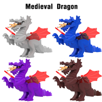 MOC Creative Medieval Dragon action Figures Model Building Blocks Bricks Collection Brinquedos DIY Toys For Children gifts