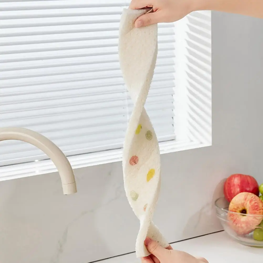 Kitchen Supplies Eco-friendly Reusable Cotton Dishwashing Cloth with Quick Dry Absorbent Sink Splash Guard Odor-free for Kitchen