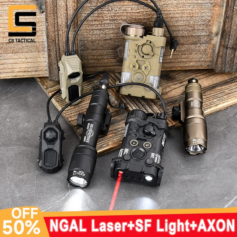 

Тактический фонарь CS M300 NGAL M600 для охоты, индикатор, переключатель с двойным управлением AXON, фонарь SF Surefire Scout Light, лазер с зеленой точкой NGAL-L3