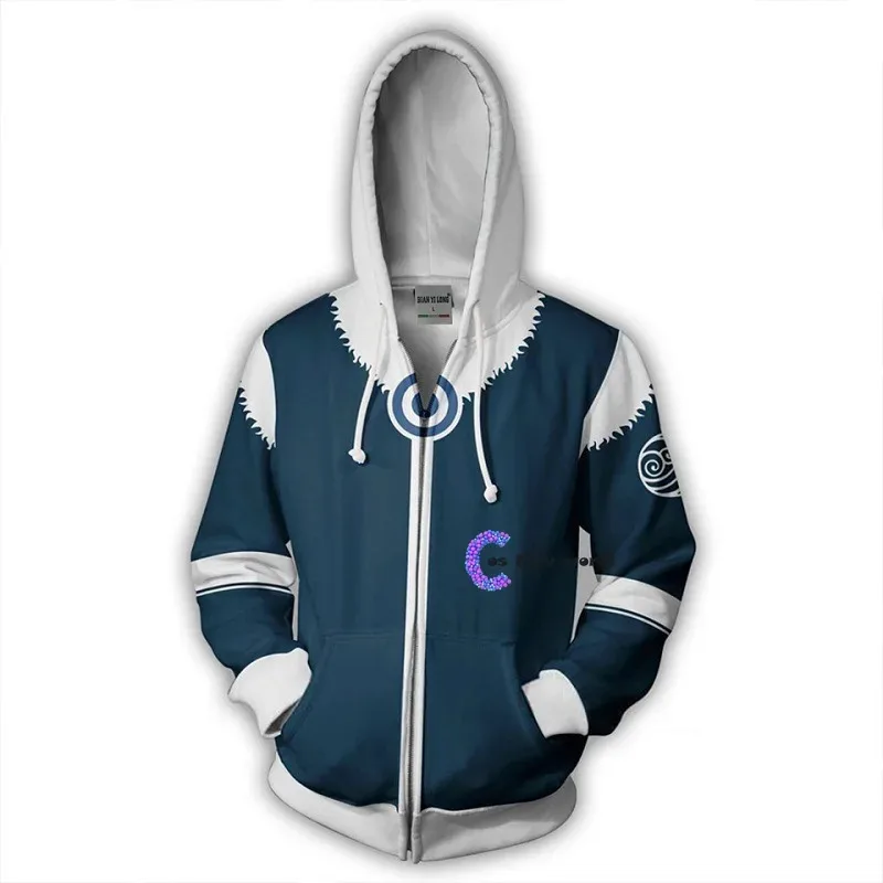 2020 الصورة الرمزية الجديدة آخر Airbender هوديي تأثيري حلي رجل إمرأة أنيمي سترات بسحاب عادية #3