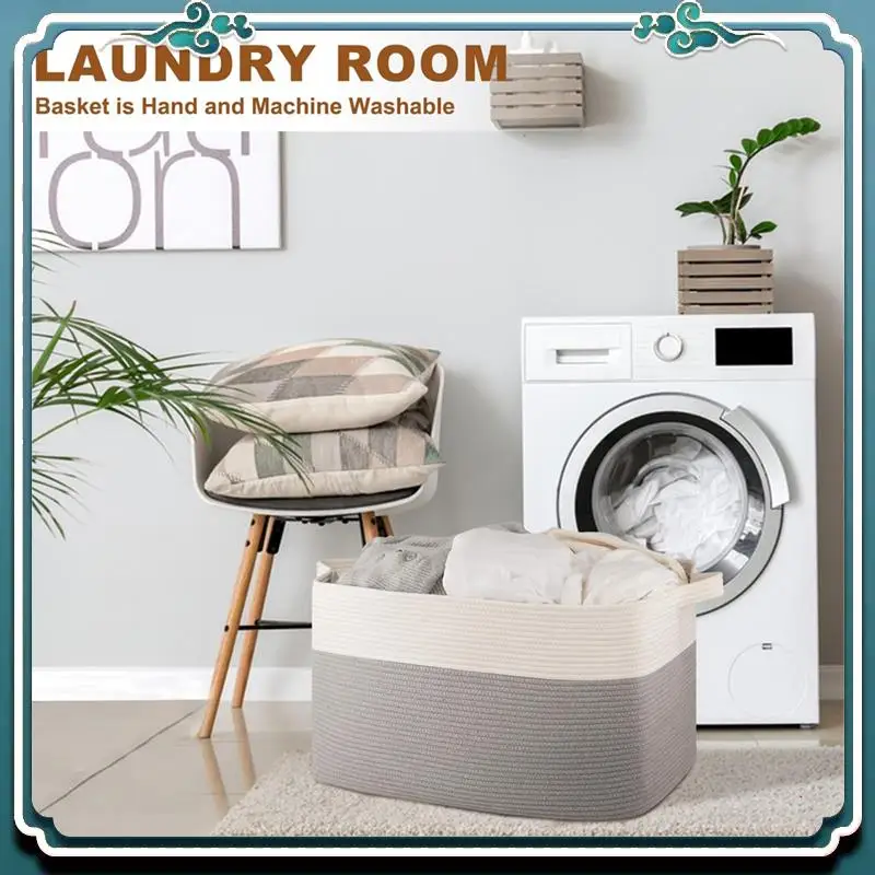 

Premium Large Laundry Basket,Blanket Basket For Living Room,Storage Basket, Toy Basket For Kids, Woven Basket For Clothes