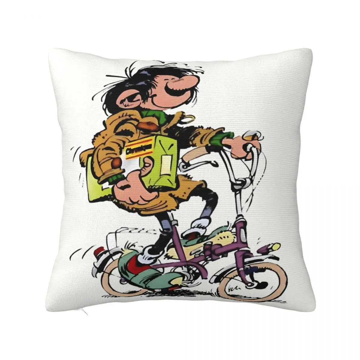 Gaston Lagaffe Funny Cartoon Vintage Movies Printing Pillowcases Cushion Cover Pillow Covers Room Decorations Multiple Sizes