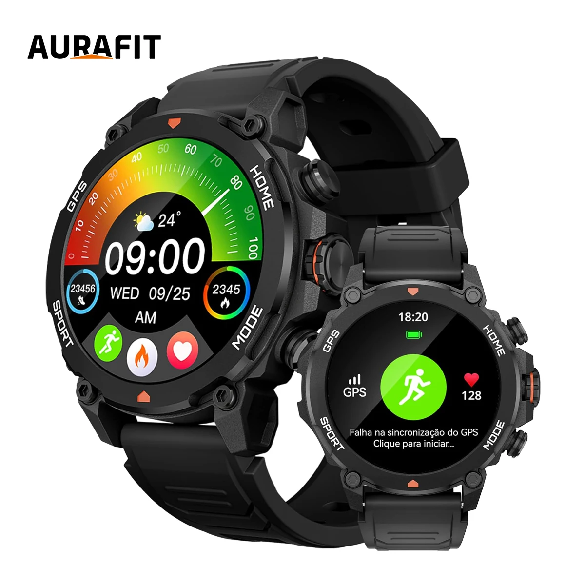 aurafit-trek-1-relogio-gps-com-tela-amoled-143-5atm-150-modos-esportivos-monitor-saude-compatibile-android-ios-​