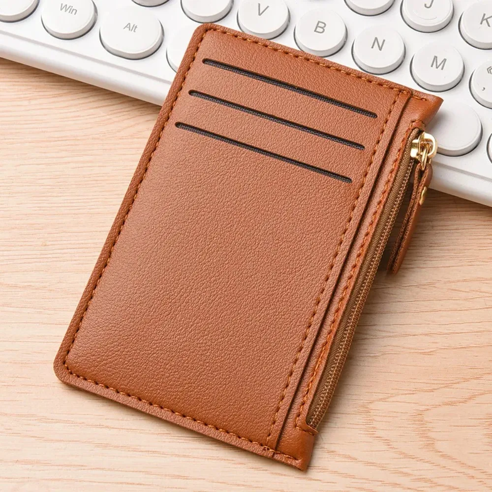 Tarjetero compacto ultrafino para mujer con múltiples ranuras, bolso para licencia de conducir, mini billetera minimalista, tarjetero de una sola pieza