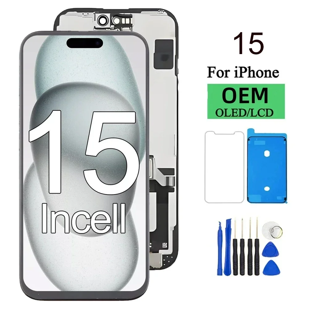 

incell Pantalla For Iphone 15 LCD Display Touch Screen Digitizer Assembly For Iphone 15 A3090 A2846 A3089 A3092 LCD Replacement