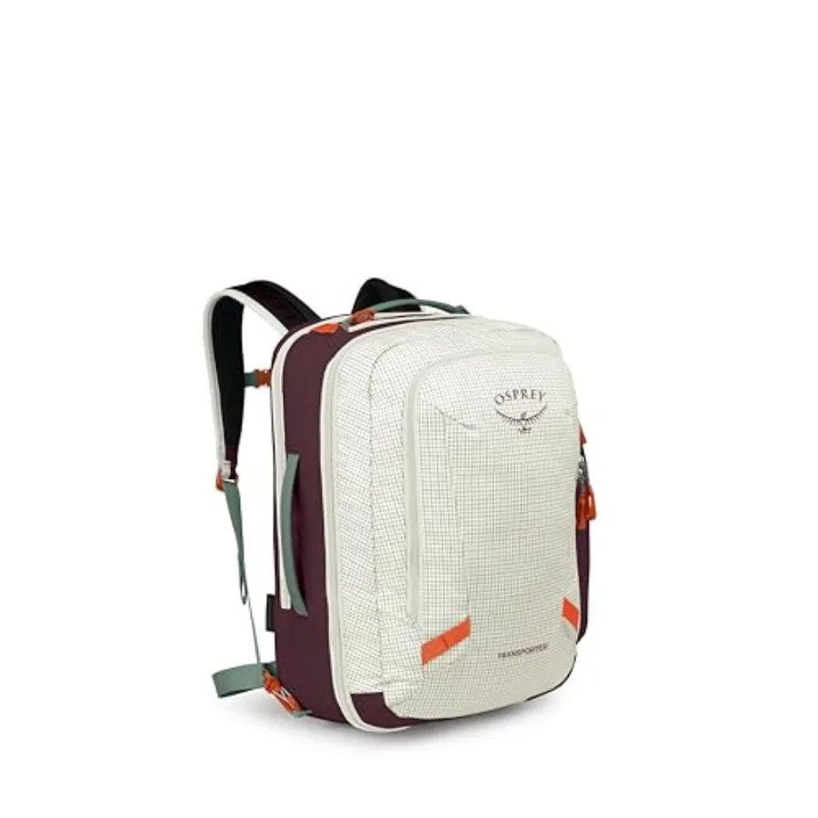 

36L Carry On Backpack with Laptop Sleeve - High Storage Weekender Bag in Mystery White - Travel Pack for Daily Use and Weekend