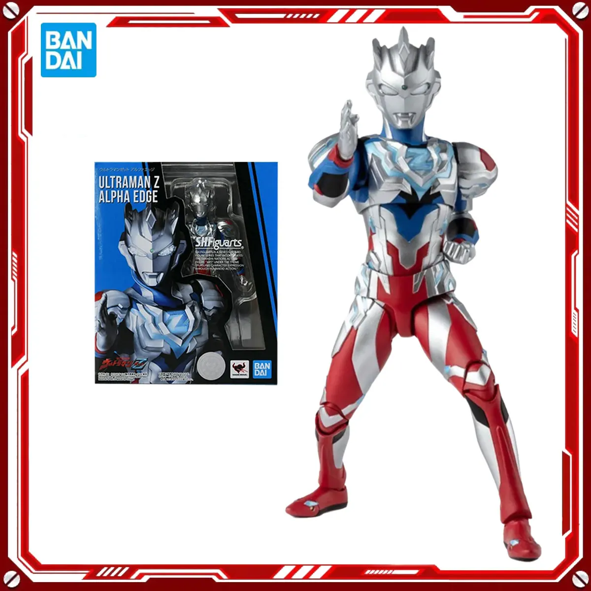 

Bandai Genuine Ultraman Z Anime Model Kits Ultraman Z Alpha Edge Toys SHF 1/12 Action Figure Assembly Model Christmas Present