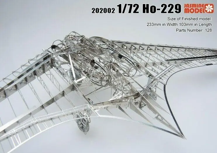 

Jasmine Model 202002 1/72 Scale German Ho-229 Aircraft Skeleton Model Kit