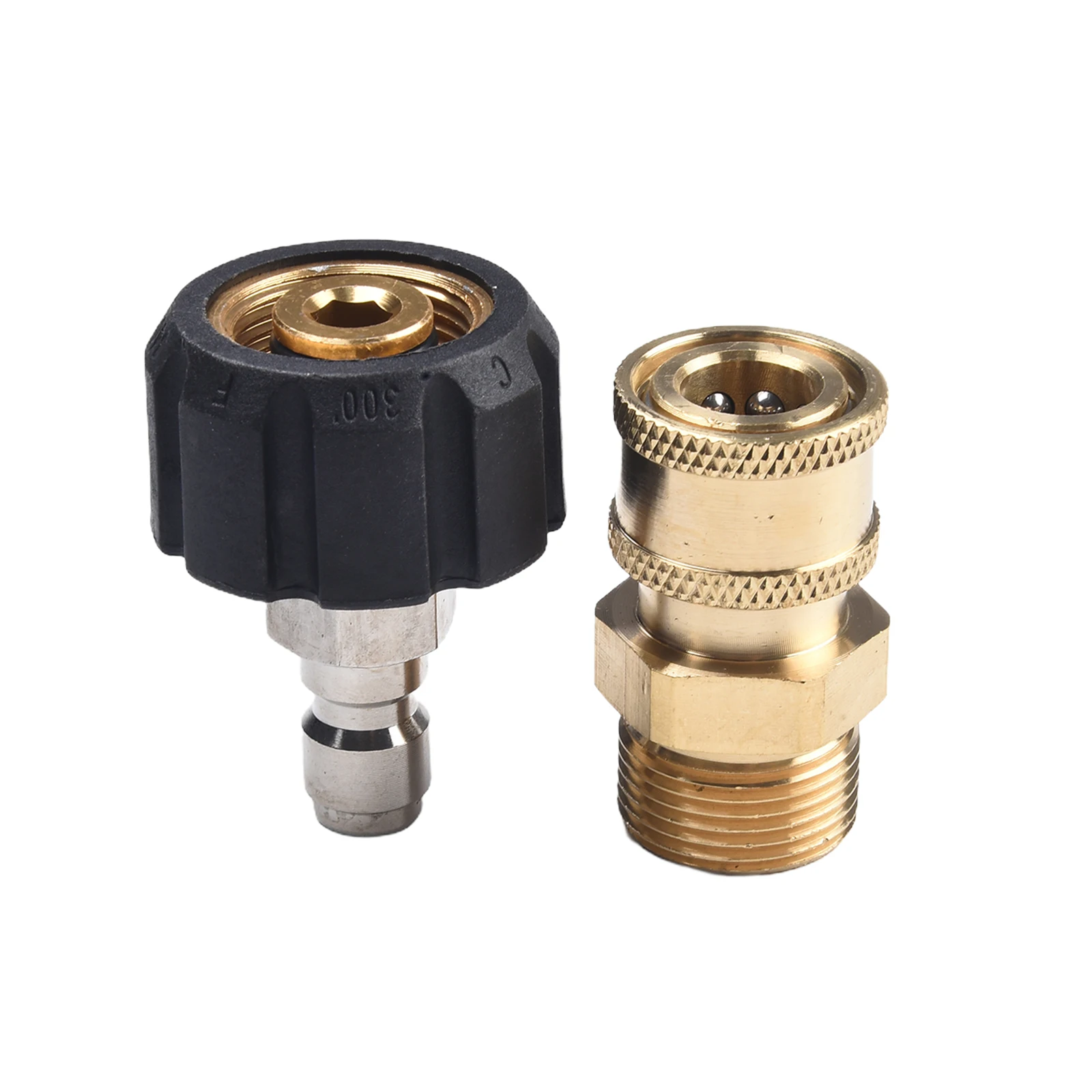 Pressure Washer Adapter Washer Adapter Convert M22 Threads 14mm & 15mm To 1/4 & 3/8 Quick Connectors Pressure Washer Adapter Set