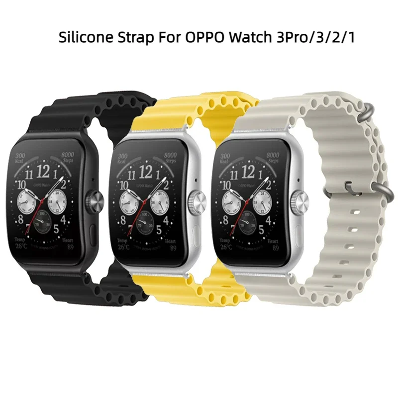 

Silicone Strap For Oppo Watch 3 Pro Replacement Wristband For OPPO Watch Band 2 42 46mm Correa Bracelet Smart watches Sport Belt