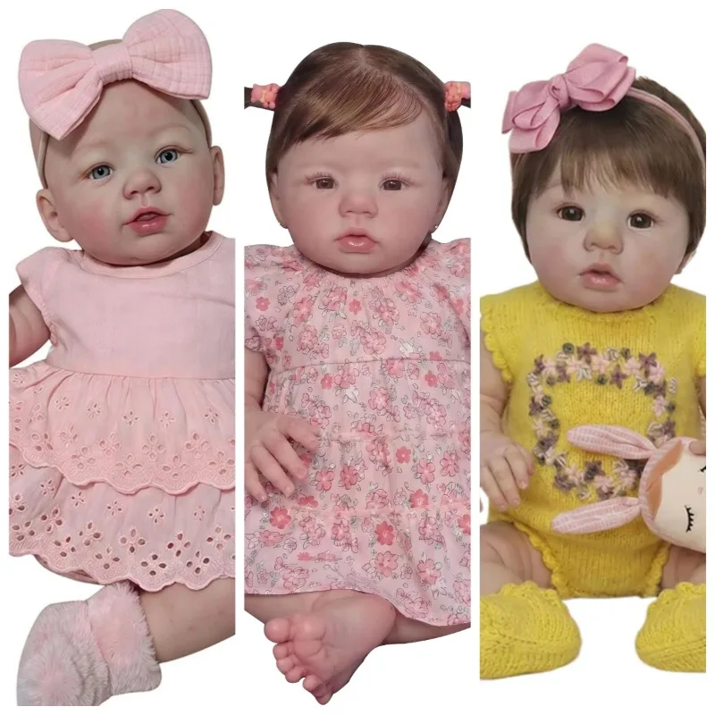 Poupée réaliste Abigail de 48 cm, faite à la main, avec corps en vinyle et silicone, imperméable, réaliste, comme vivante