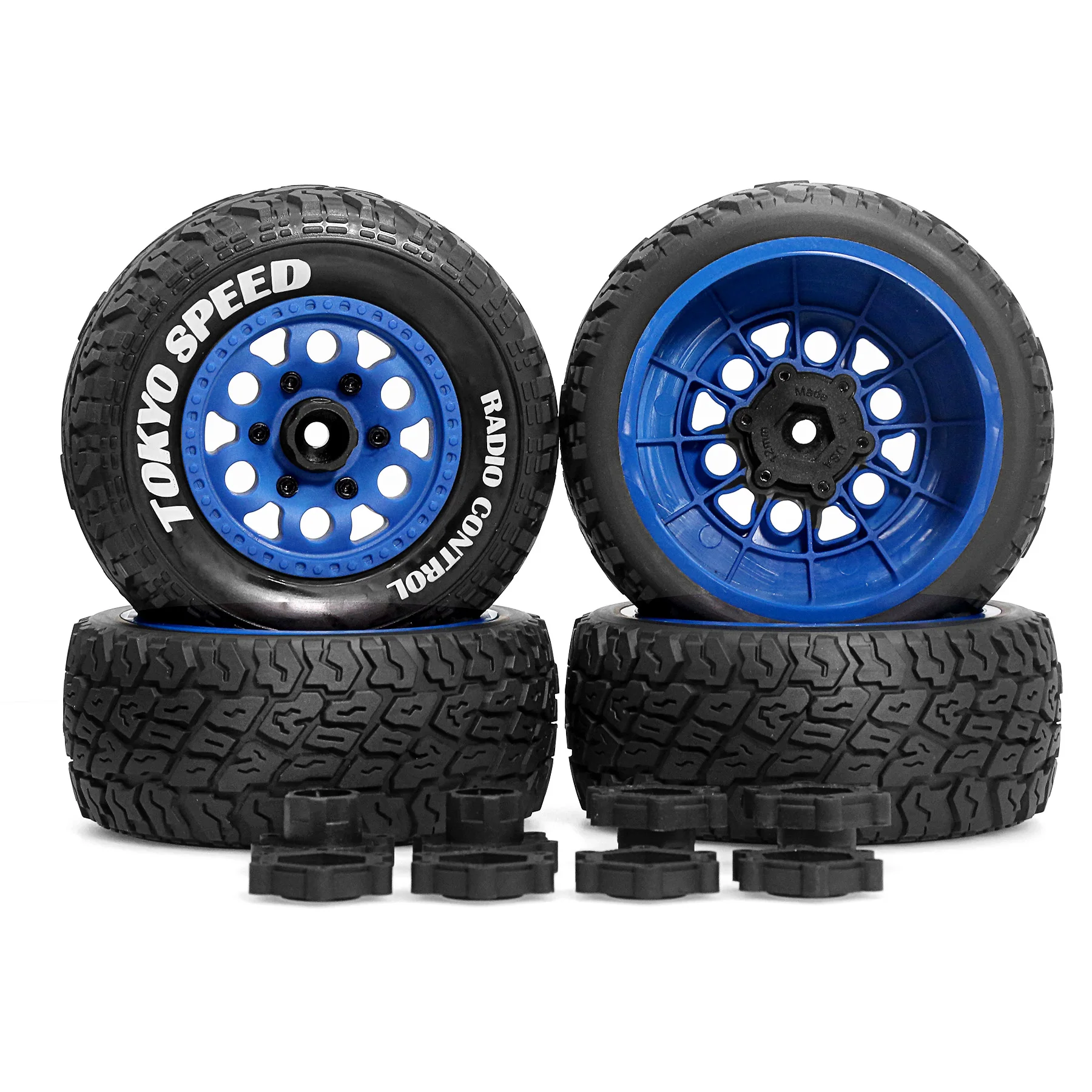 ยางรถบรรทุกแบบสั้นสำหรับสนามทะเลทรายขนาด 110 มม. ใช้ได้กับรถ ARRMA TRAXXAS UDR Yikong FS Baja Losi RC ขนาดหัวล้อ 12/14/17 มม.