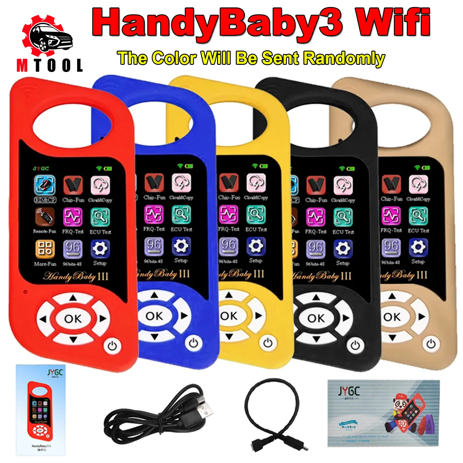 Newest HandyBaby3 Handy Baby III Cbay Key Hand-held JMD WiFi Car Key Copier Auto Key Programmer for 4D/46/48/G/KING/Red Chip