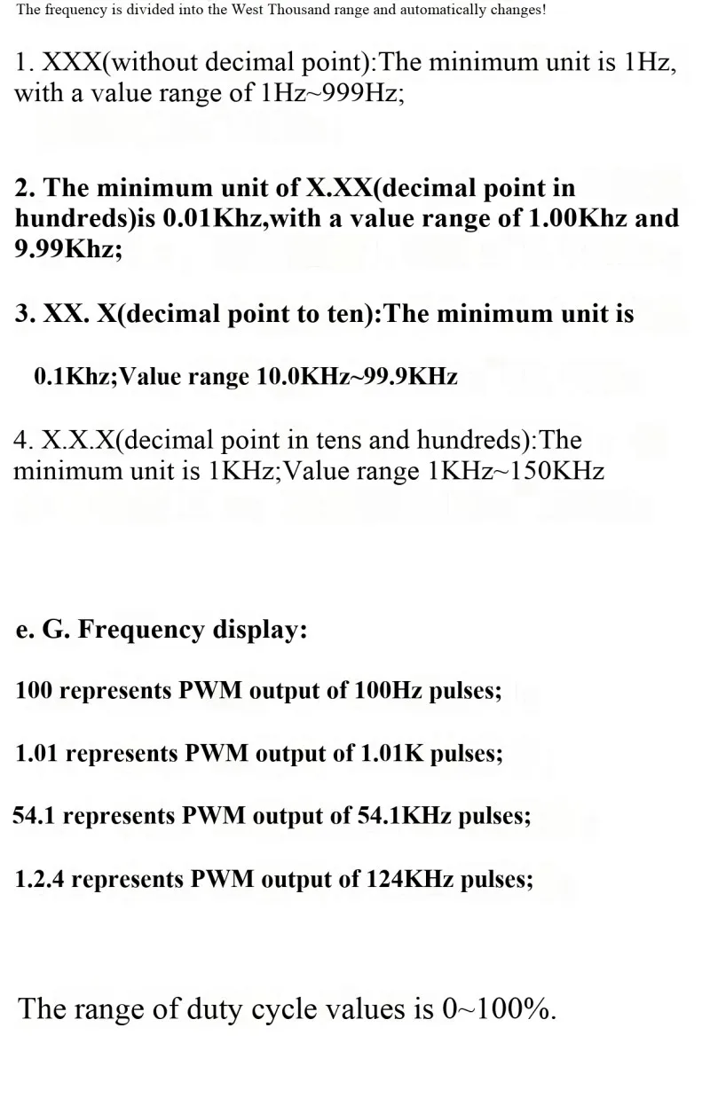 PWM-Pulsfrequenz- und Tastverhältnis-einstellbares Modul, Rechteckwellen- und Quadratwellen-Signalgenerator, Signal XY-LPWM – Detail 4