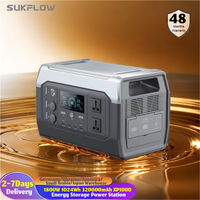 EU Shipment SUKFLOW Estacion De Energía Portátil 1800W 1024Wh 320000mAh Solar Generator with Solar/Charging Cable for RV Camping