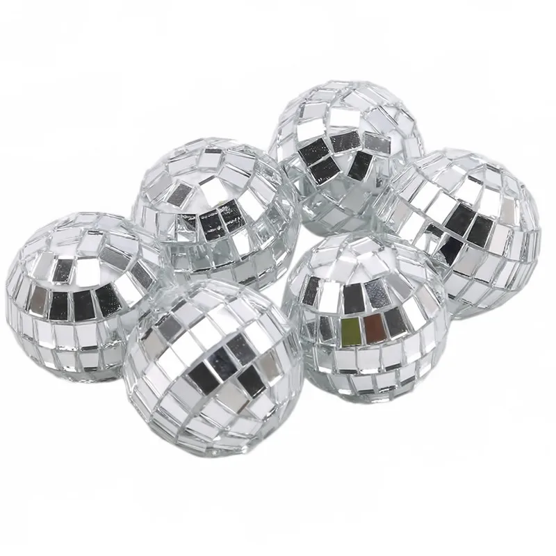 Bola de espejo giratoria de cristal reflectante para discoteca, bola de cristal reflectante de 3CM y 5CM para DJ, luz para fiesta de navidad