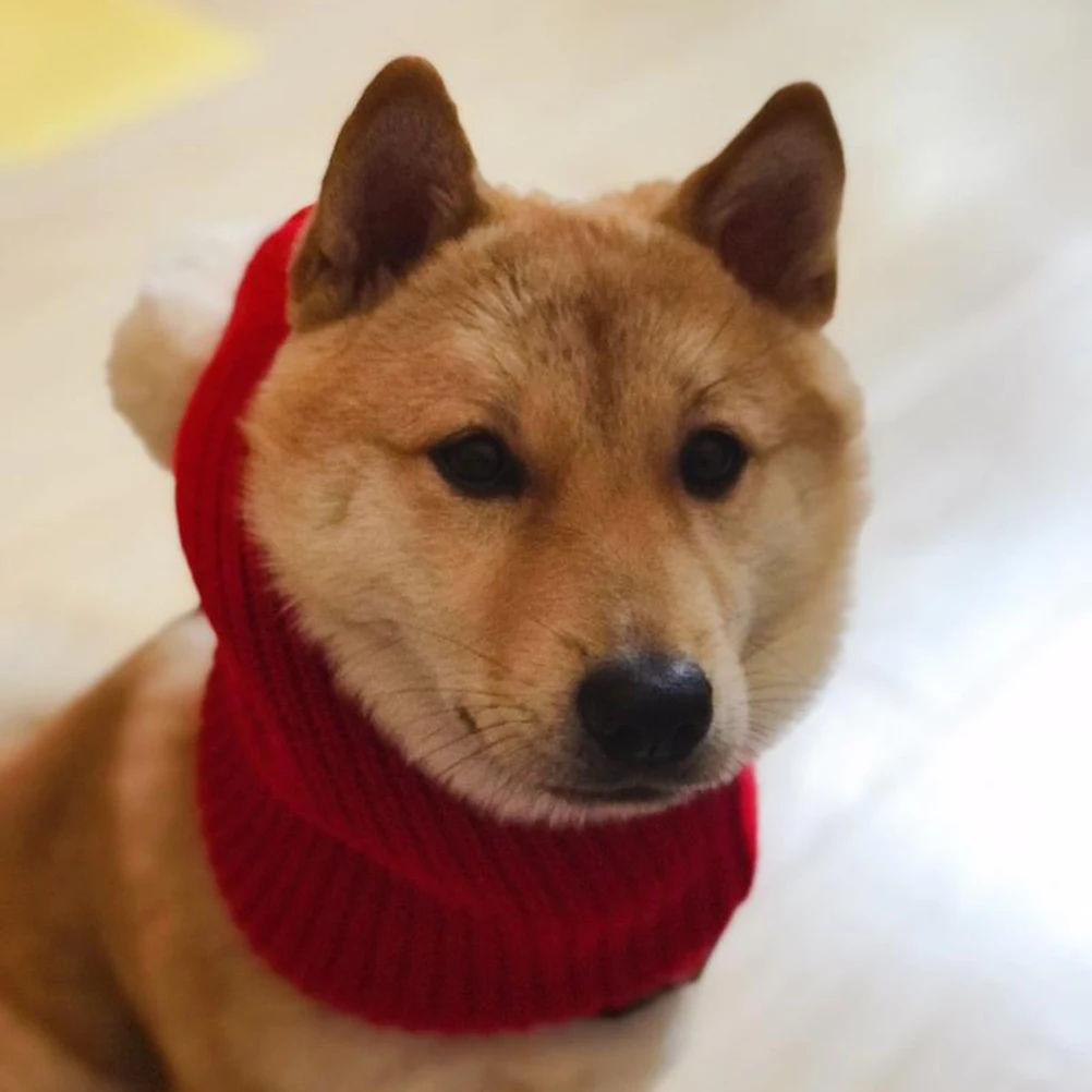 

Pet Santa Hat Winter Christmas Dog Clothes Warm for Small Hats Dogs Wool