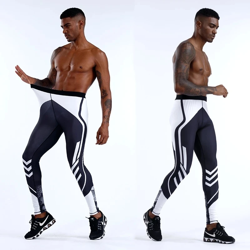 Männer Lauf Leggings Sportswear Quick Dry Gym Fitness Strumpfhosen Workout Training Jogging Sport Hosen Kompression Sport Hosen – Detail 10