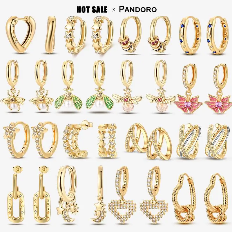 

925 Silver Gold Earrings Drop & Dangle Earring Hoop Earring Stud Earrings Tassel Earring For Women Gold Diy Prata Earring Hot