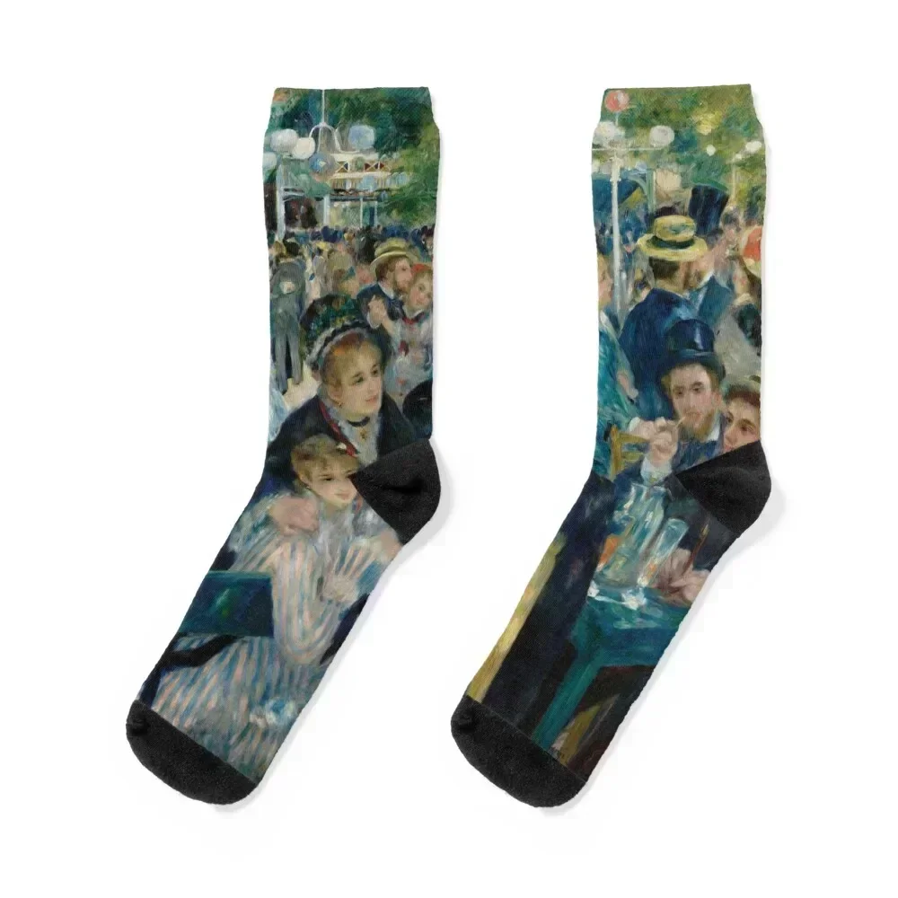 

Bal du moulin de la Galette by Pierre-Auguste Renoir 1876 HD High Quality Online Store Socks cute hiking Socks For Men Women's